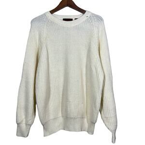 Vintage Moss Creek Trader Crewneck SLouchy Dad Sweater Long Sleeve Cream - L
